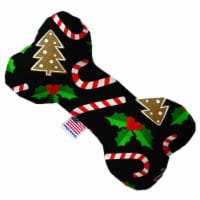Mirage Pet 1272-CTYBN8 Candy Cane Chaos Canvas Bone Dog Toy - 8 in.