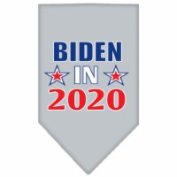 Mirage Pet Products 66-468 LGGY Biden in 2020 Screen Print Bandana, Grey - Large