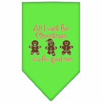 Mirage Pet Products 66-470 SMLG All I Want is a Few Good Men Screen Print Bandana, Light Gree