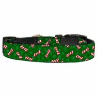 Mirage Pet Products 25-07 MDN Candy Cane Bones Nylon Dog Collar - Medium