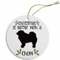 Mirage Pet Products ORN-R-B26 Round Breed Specific Christmas Ornament - Chow