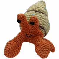 Knit Knacks Shelly the Hermit Crab Organic Cotton Small Dog Toy