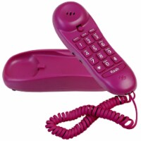 Slimline Purple Colored Phone For Wall Or Desk With Memory