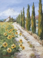 Framed Old Country Lane Canvas Art