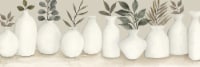 Ivory Vases In A Row Wall Art