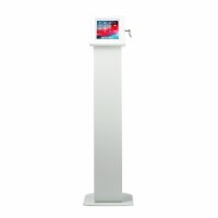 Premium Large Locking Floor Stand Kiosk (White)