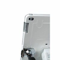 Dual Security Kiosk Stand with Locking Case and Cable for 10.2-Inch iPad (White)