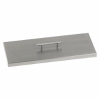 36 x 12 in. Stainless Steel Cover for Rectangular Drop-In Fire Pit Pan
