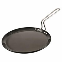 Futura Non-Stick Flat Tava Griddle 12 in. For Dosa, 4.88mm with Steel Handle