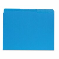 Recycled Interior File Folders&#44; .33 Cut Top Tab&#44; Letter&#44; Blue&#44; 100-Box