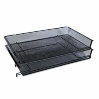 Mesh Stackable Side Load Tray&#44; Legal&#44; Black