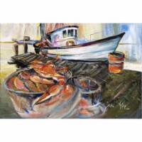 Blue Crab Trap Fabric Placemat
