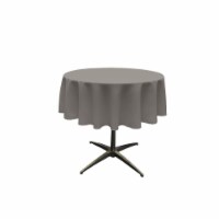 TCpop51R-GrayDrkP12 Polyester Poplin Tablecloth, Dark Gray - 51 in. Round