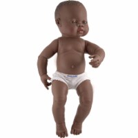 Newborn african baby boy with navel gauze- 42 cm- 16 .5 in.Polybag