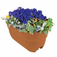 Bloomers Rail Planter 24 in. Multi Planter - Terra Cotta