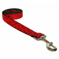 PAWS-BONES-POPPY4-L 6 ft. Paws & Bones-Poppy Dog Leash, Red - Large