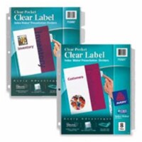 Consumer Products Divider-Sheet Protector- w- Clear Pocket- Punched- 5-Tab- Clear