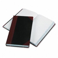 Boorum &amp; Pease  Record/Account Book- Record Rule- Black/Red- 500 Pages- 14 1/8 x 8 5/8