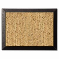 Mastervision Natural Cork Bulletin Board&#44; 24x18&#44; Cork-Black