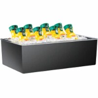Black Melamine Ice Housing with Clear Pan - 12 x 20 x 7 in.