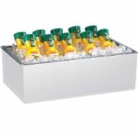 White Melamine Ice Housing with Clear Pan - 10 x 12 x 7 in.