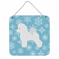 Winter Snowflake Bichon Frise Wall or Door Hanging Prints