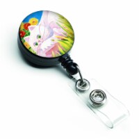 White Cat Retractable Badge Reel