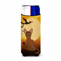 Halloween Abyssinian Cat Michelob Ultra Hugger for Slim Cans