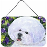 Bichon Frise Indoor Aluminium Metal Wall Or Door Hanging Prints