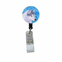 Siberian Husky Retractable Badge Reel Or Id Holder With Clip