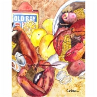 Lobster Lobster Bake with Old Bay Seasonings Canvas Flag - House Size, 28 x 40 in.