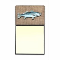 Fish Speckled Trout Refiillable Sticky Note Holder or Postit Note Dispenser&#44; 3 x 3 In.
