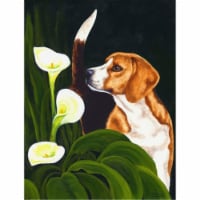 Beagle Lillies Flag Garden Size