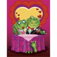 Frog Valentines Day Date Flag Garden Size