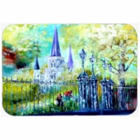 St Louis Cathedrial Across the Square Glass Cutting Board, Large