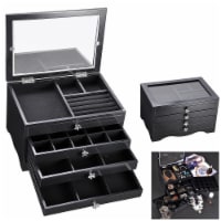 Jewelry Box Storage Organizer 4 Layer with Drawers for Rings Earrings Necklace