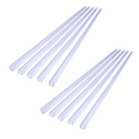 DELight® 10Pcs 39 Channel Mounting Holder Accessories 32' PVC ACC for 9/16 LED Neon Flex