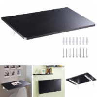 Wall Mounted Floating Folding Computer Desk 23 5/8 x 15 3/4 66lbs Weight Capacity Black