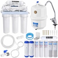 5 Stage 100 GPD RO Home Drinking Water Filter System Kit Purifier w/ 8 Filters
