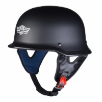 AHR RUN-G DOT German Style Motorcycle Half Helmet Open Face Cruiser Chopper Biker Scooter