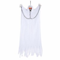 4' Halloween Prop Hanging Chained Prisoner Lighted Eyes Haunted House Party Ornament Decor