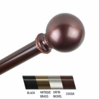 Central Design 4883-487 Julian 0.81 in. Curtain Rod, 48-84 in. - Cocoa