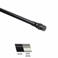 Central Design CF03-28-2 Fass 0.44 in. Curtain Rod, 28-48 in. - Black