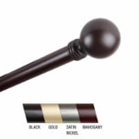 Central Design 100-01-666 Globus 1 in. Curtain Rod, 66-120 in. - Mahogany
