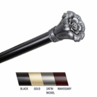 Central Design 100-02-662 Flora 1 in. Curtain Rod, 66-120 in. - Black