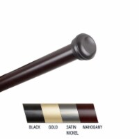 Central Design 100-68-666 Cillo 1 in. Curtain Rod, 66-120 in. - Mahogany