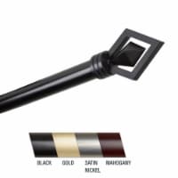 Central Design 100-69-1602 Lance 1 in. Curtain Rod, 160-240 in. - Black