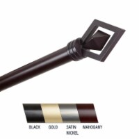 Central Design 100-69-286 Lance 1 in. Curtain Rod, 28-48 in. - Mahogany