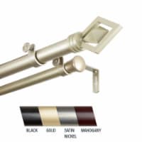 Central Design 100-69-283-D Lance 1 in. Double Curtain Rod, 28-48 in. - Light Gold