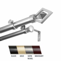 Central Design 100-69-995-D Lance 1 in. Double Curtain Rod, 120-170 in. - Satin Nickel